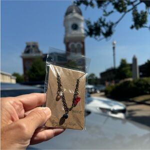 Damon Elena Stefan Red, iridescent blue bracelet • a great start to a charm tvd